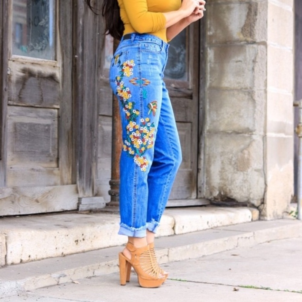 Embroidered Jeans